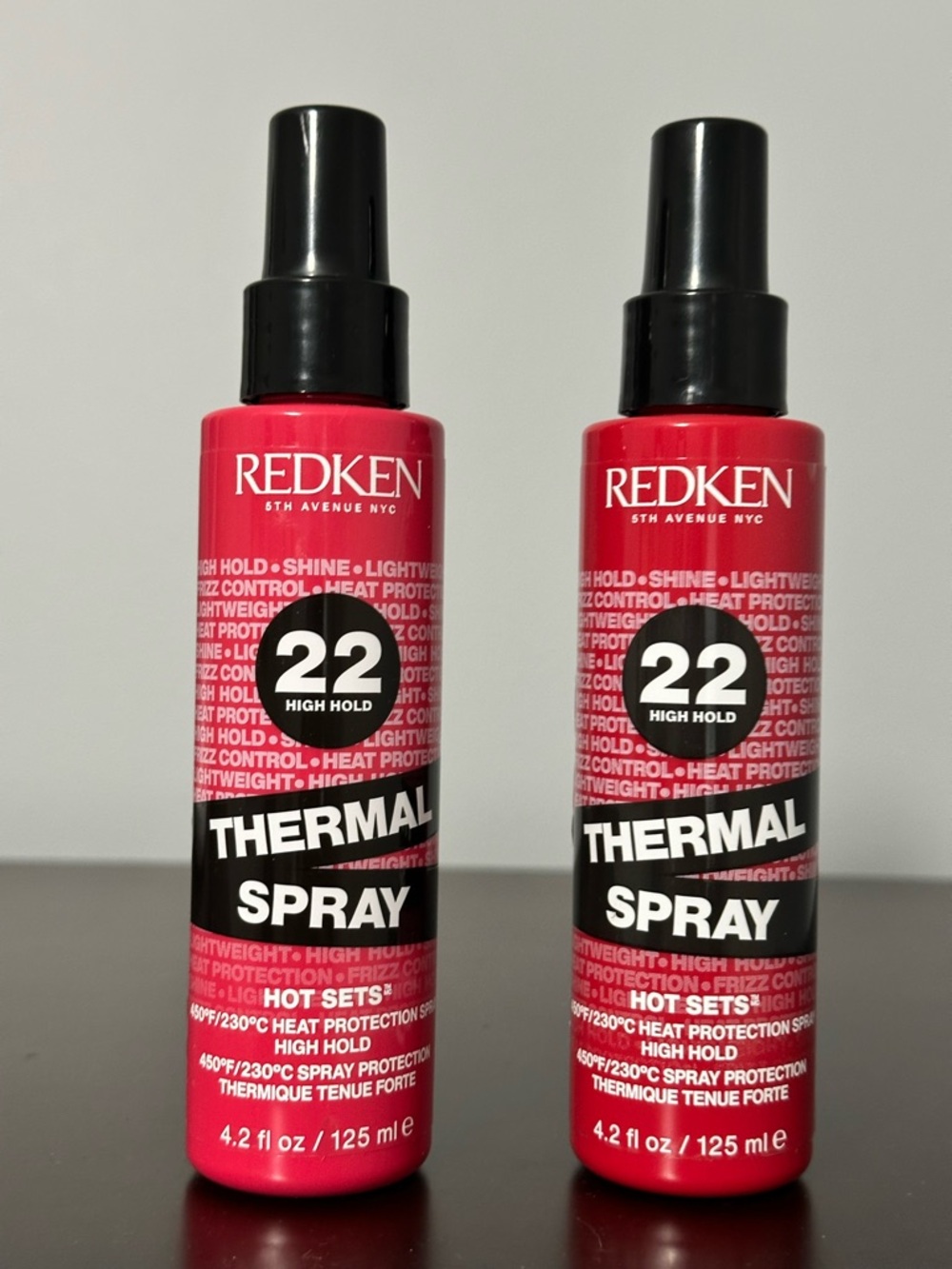 Redken Thermal Spray High Hold 22 Heat Protectant - Lot of 2 - 4.2 Fl oz NEW!